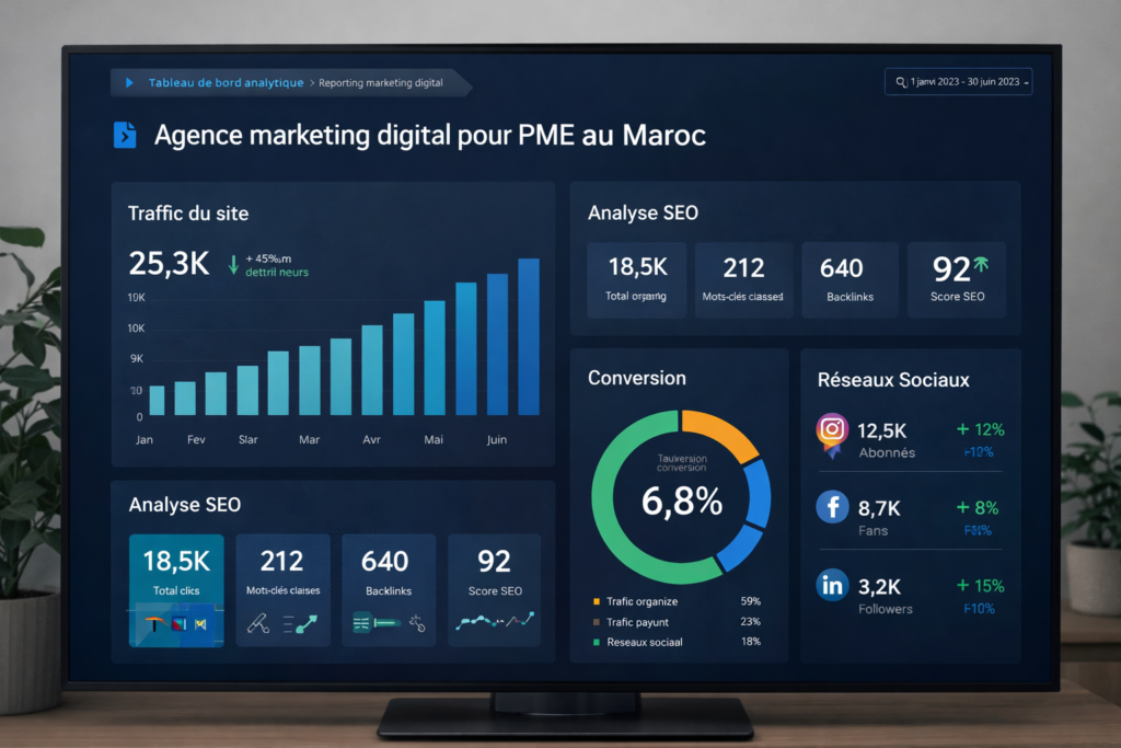 agence marketing digital pour PME au Maroc analyse SEO et performance